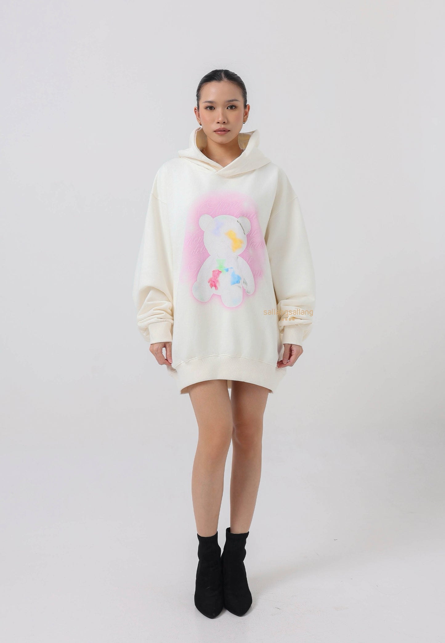 Clear Bear Cream Hoodie