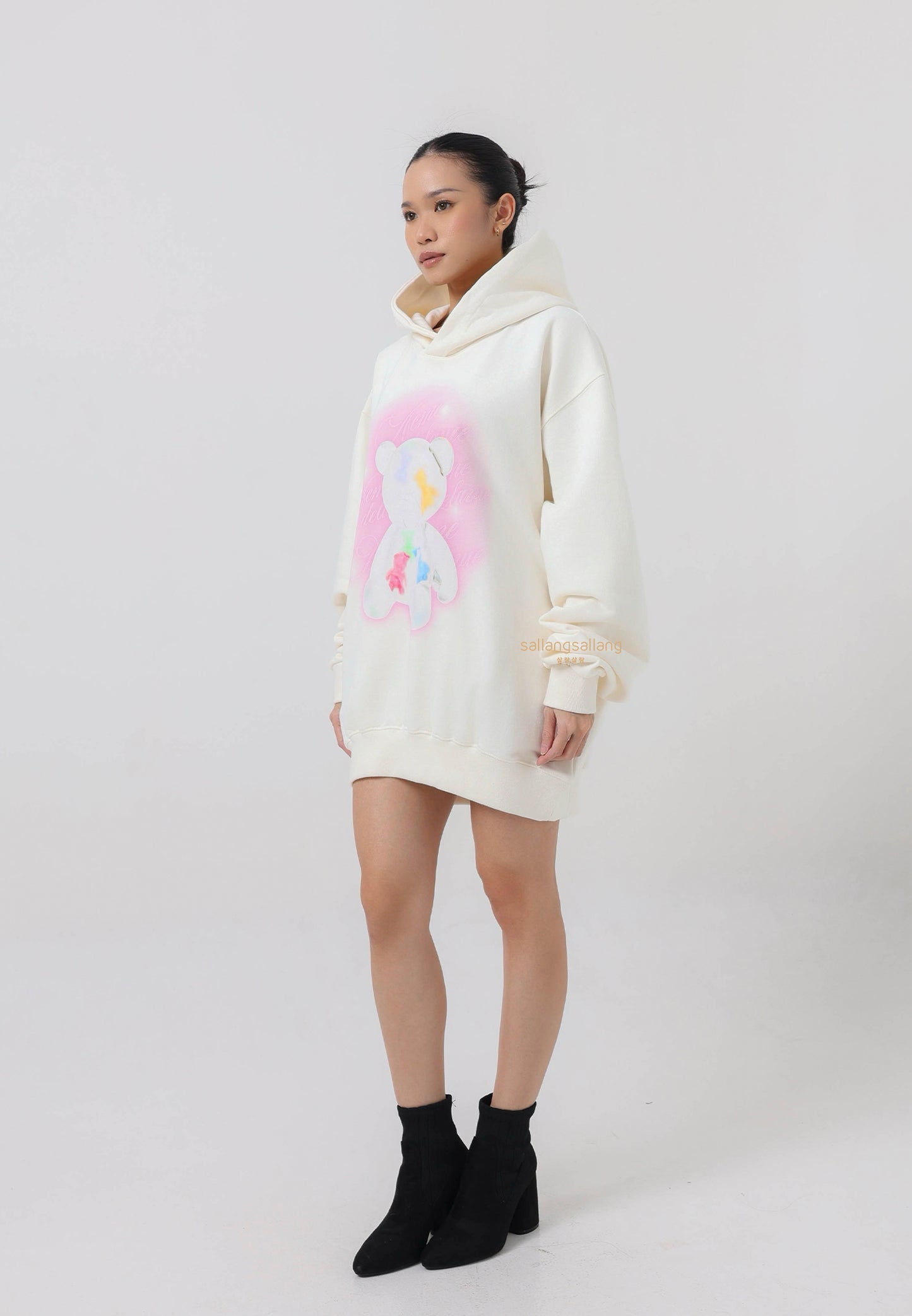 Clear Bear Cream Hoodie