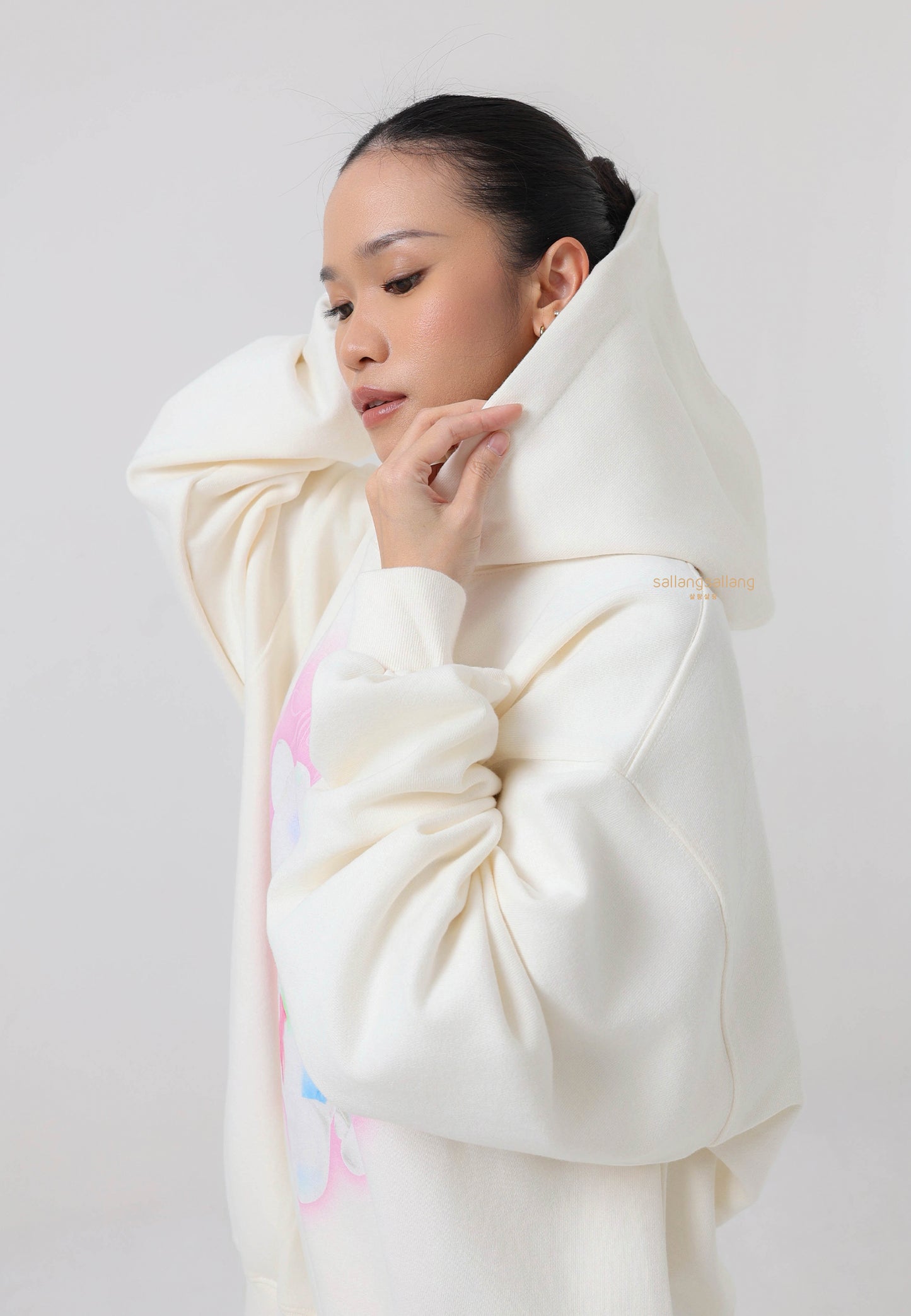 Clear Bear Cream Hoodie