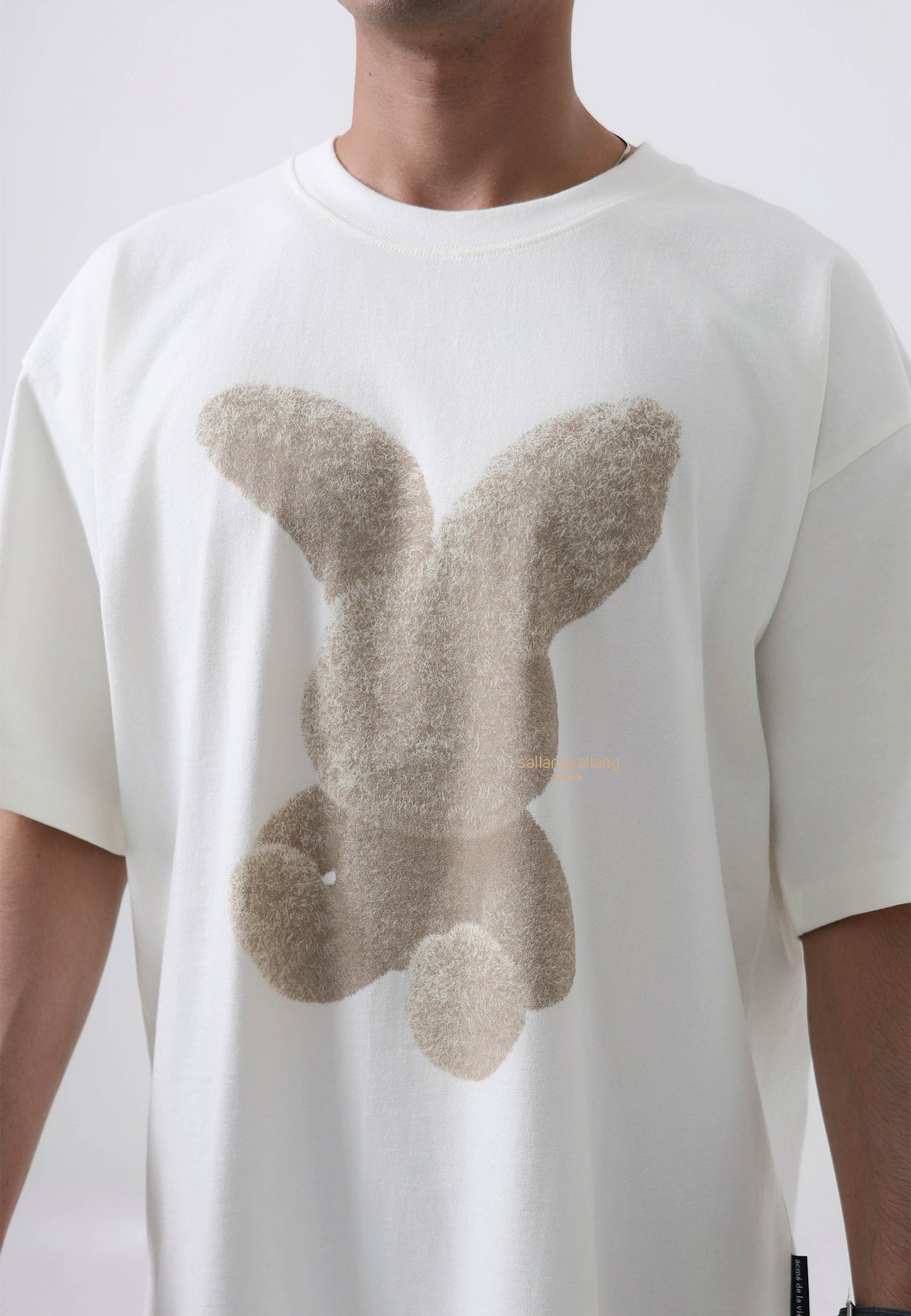 Cream Fuzzy Rabbit T-Shirt
