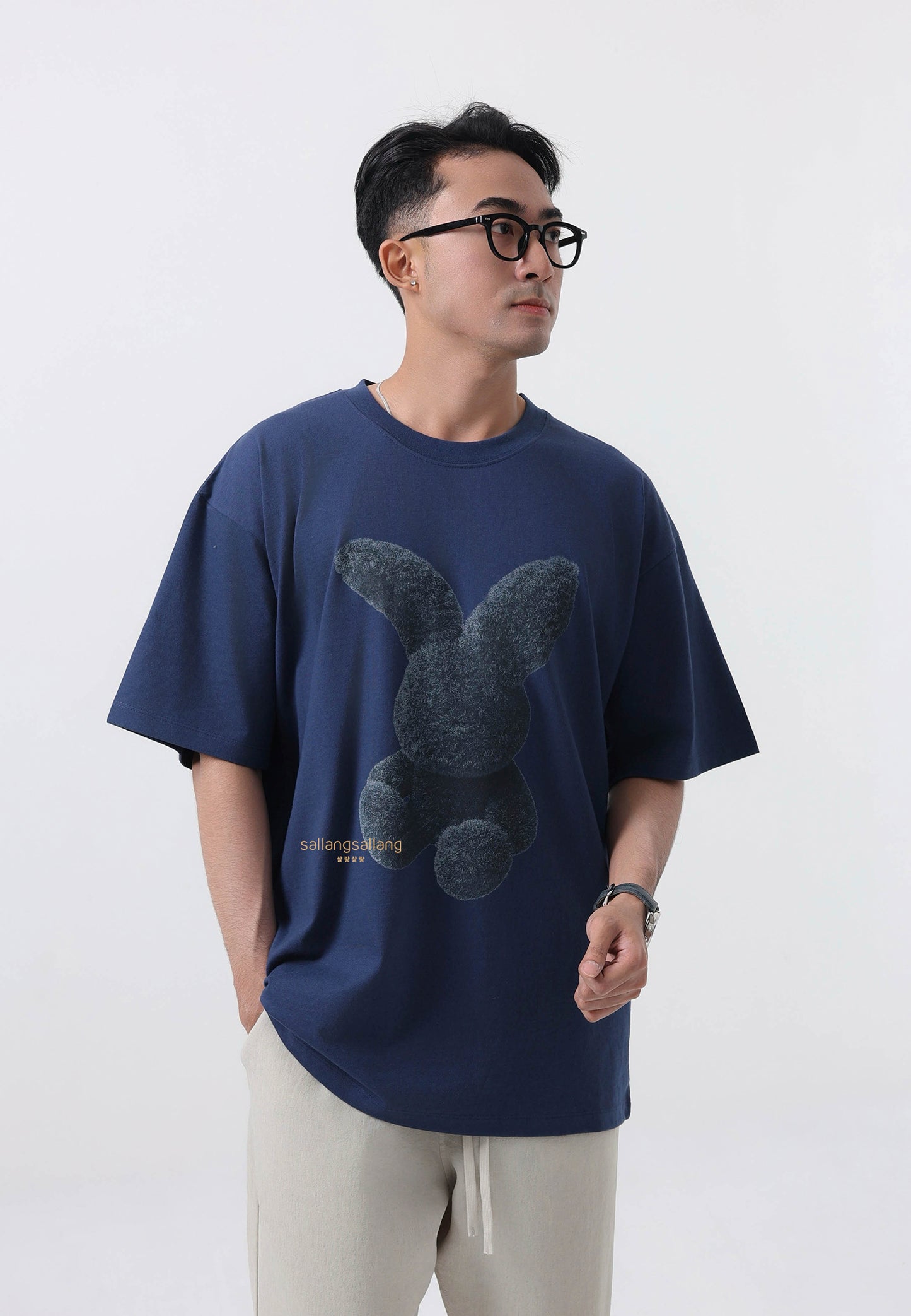 Navy Fuzzy Rabbit Short Sleeve T-Shirt