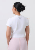 The Powerpuff Girls x Acmedelavie Gradient Curlylogo Crop T-Shirts White