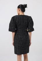 [MADE] Tweed Dress Black Ivory