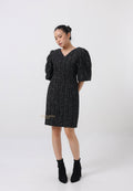 [MADE] Tweed Dress Black Ivory