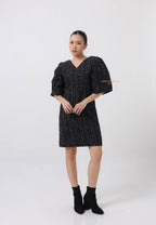 [MADE] Tweed Dress Black Ivory