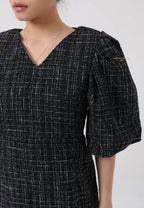 [MADE] Tweed Dress Black Ivory