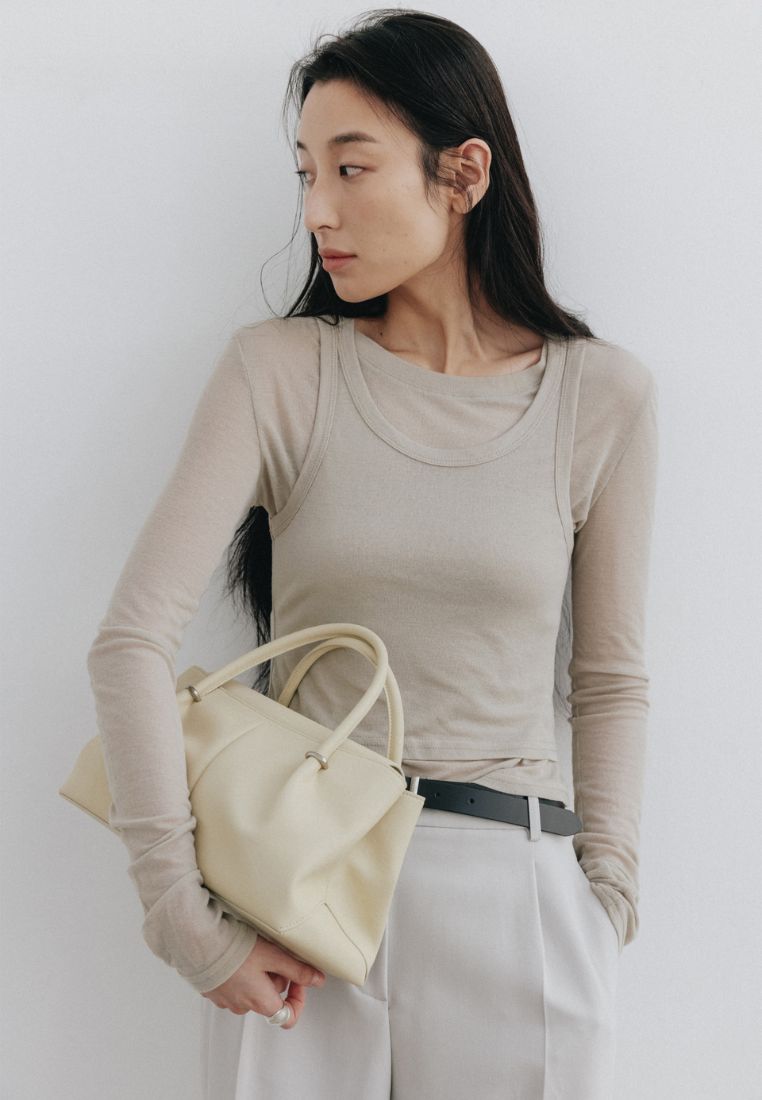 ANNEAU FLAP BAG hay yellow