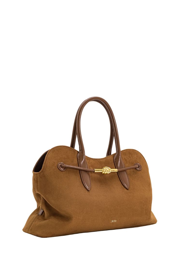 Adele Metal Rope Knot Tote Bag - Caramel Brown