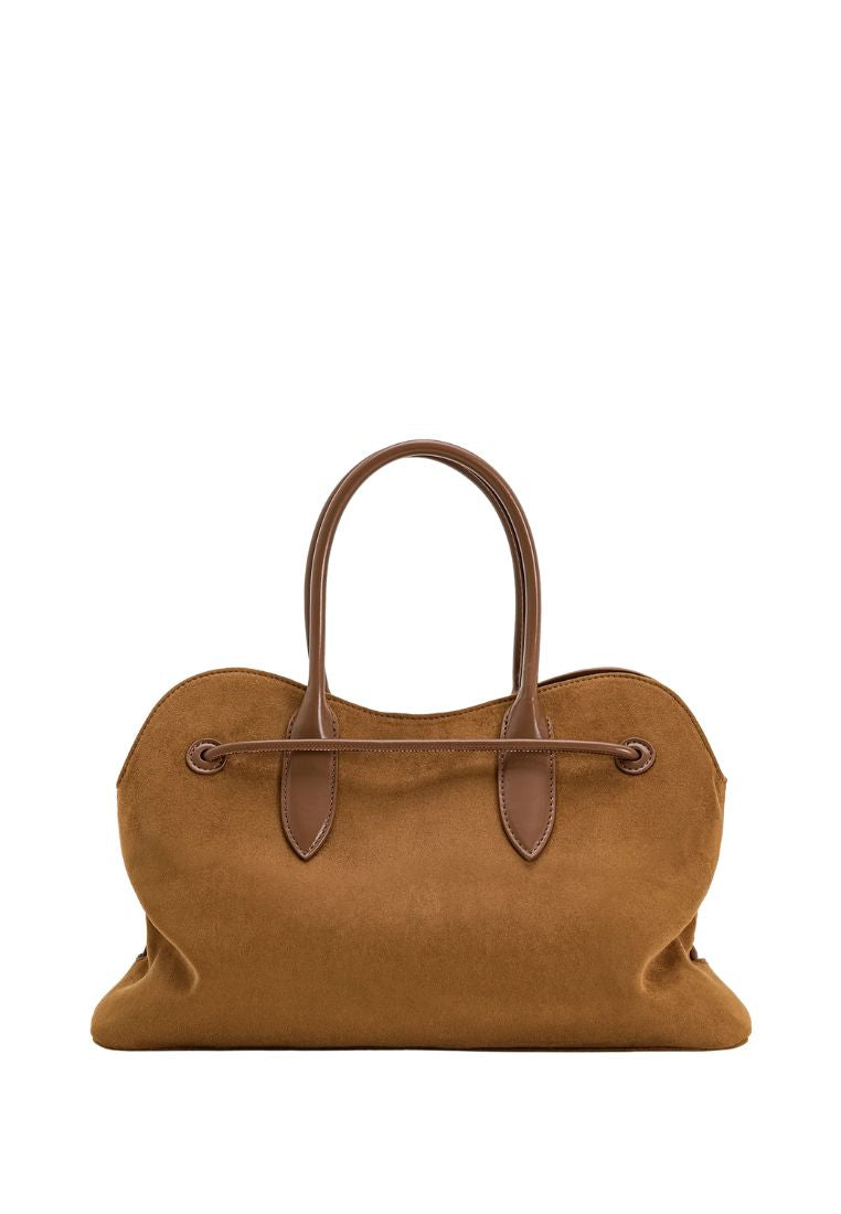 Adele Metal Rope Knot Tote Bag - Caramel Brown