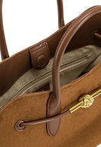 Adele Metal Rope Knot Tote Bag - Caramel Brown