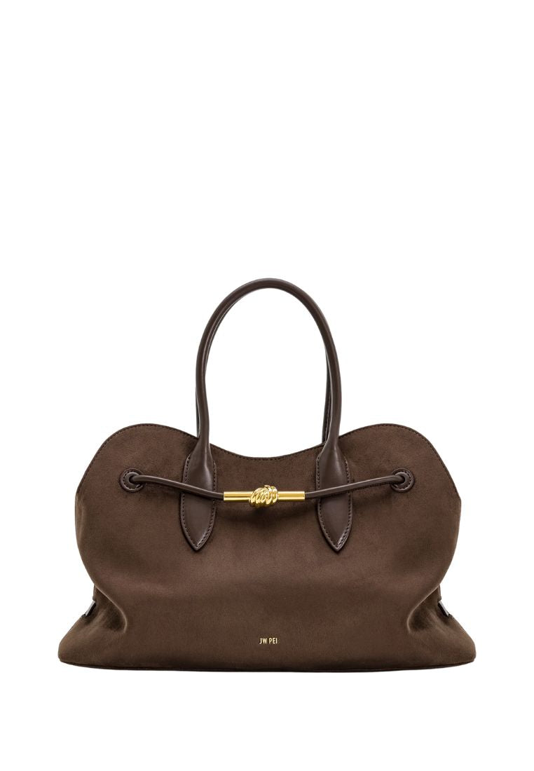 Adele Metal Rope Knot Tote Bag - Mocha Brown