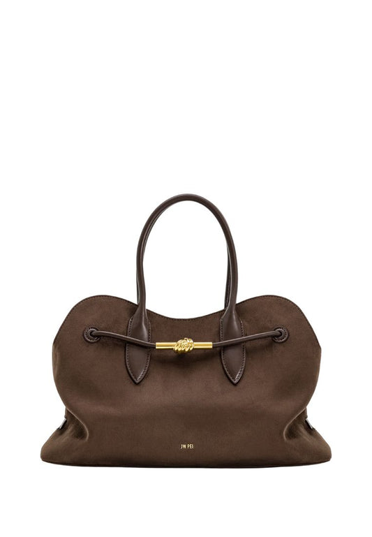 Adele Metal Rope Knot Tote Bag - Mocha Brown