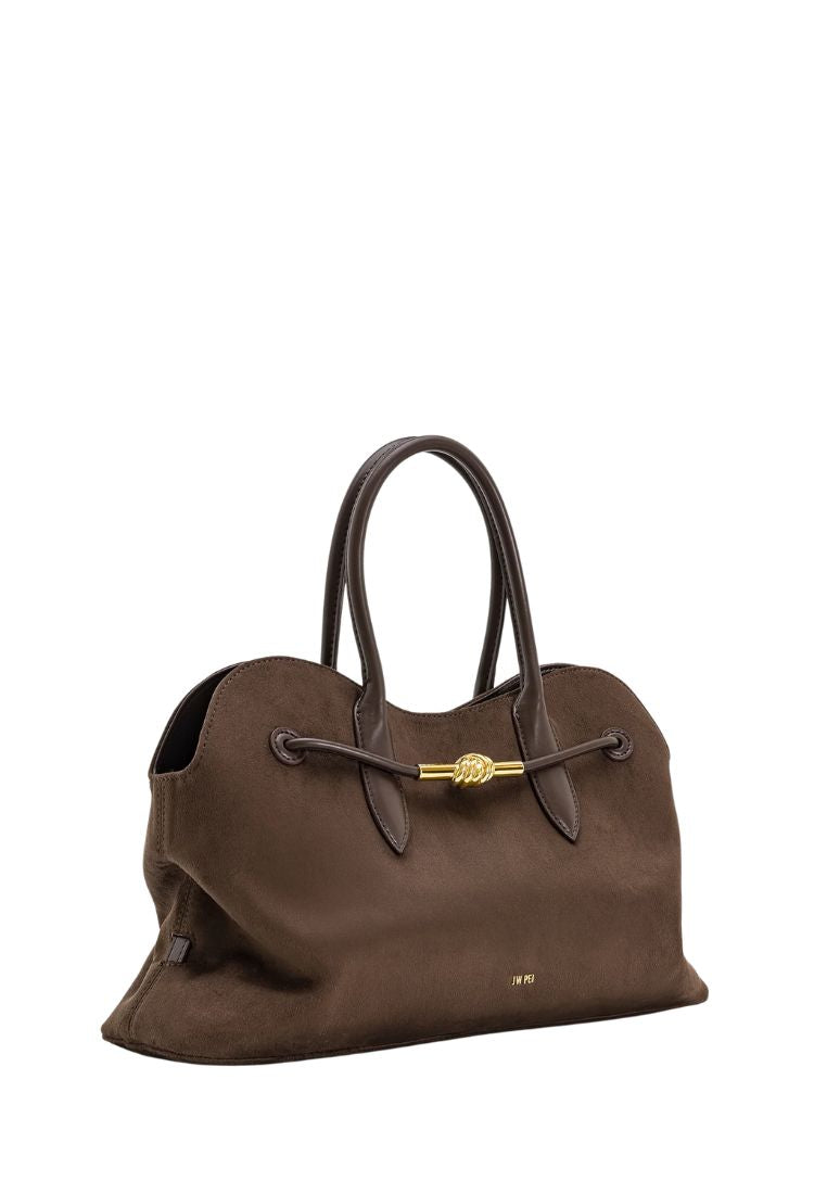 Adele Metal Rope Knot Tote Bag - Mocha Brown