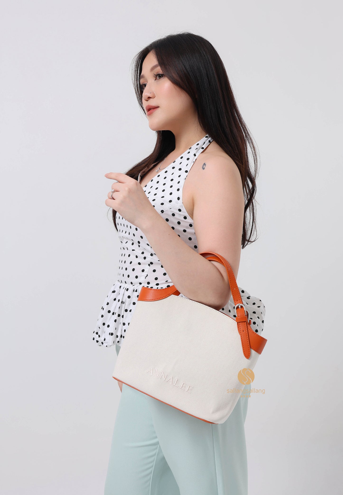 Aileen Canvas Bag L / Brown