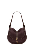 Arla Small Faux Suede Hobo Bag - Chocolate