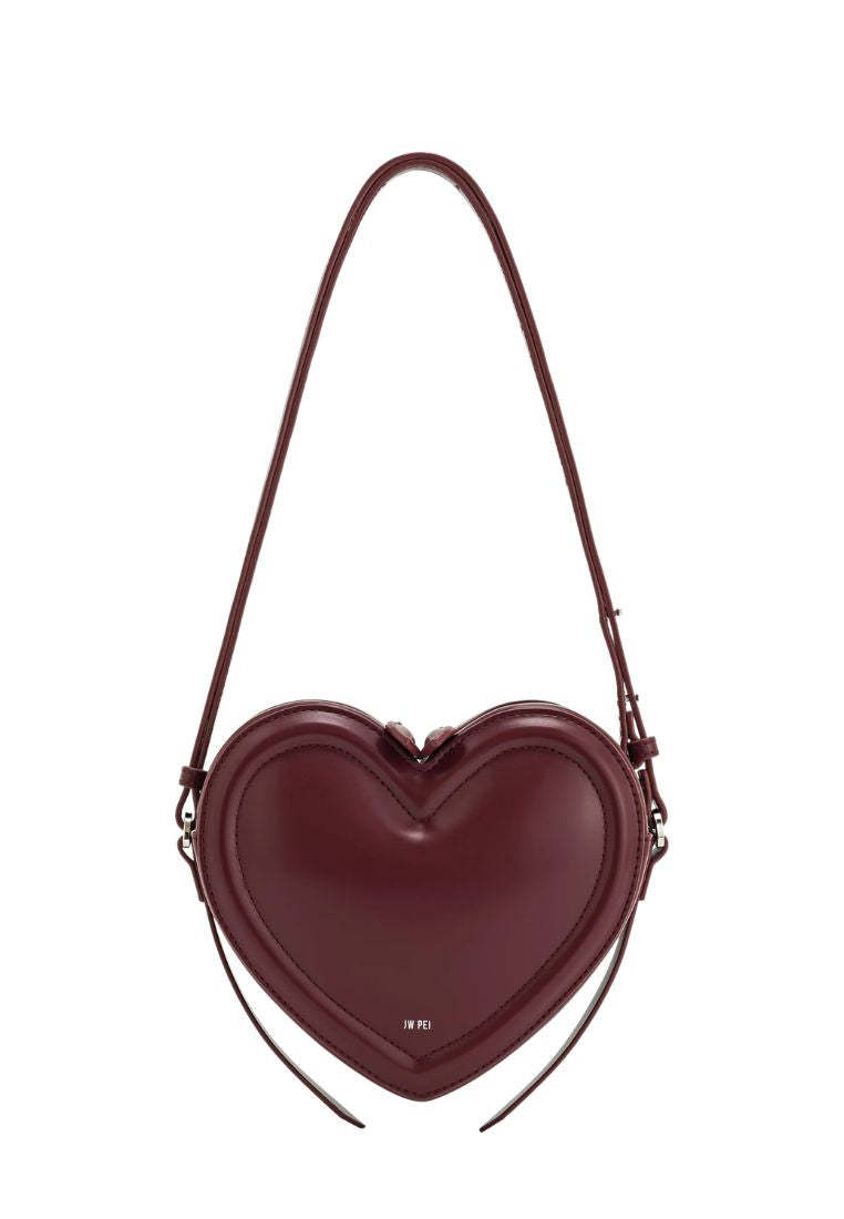 Arlene Heart Shaped Bag - Claret