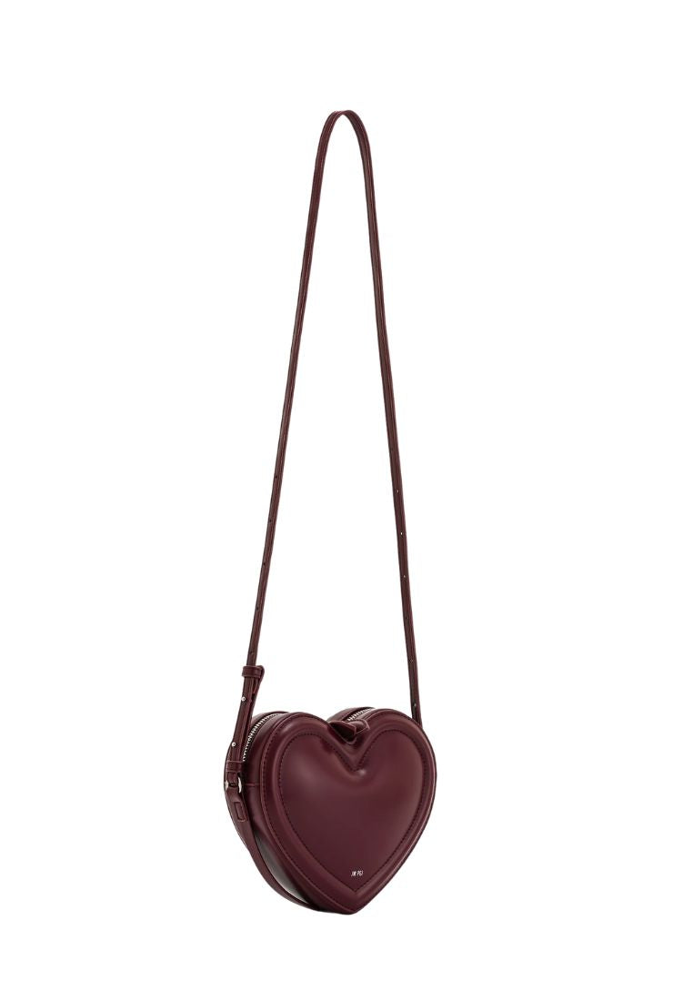 Arlene Heart Shaped Bag - Claret