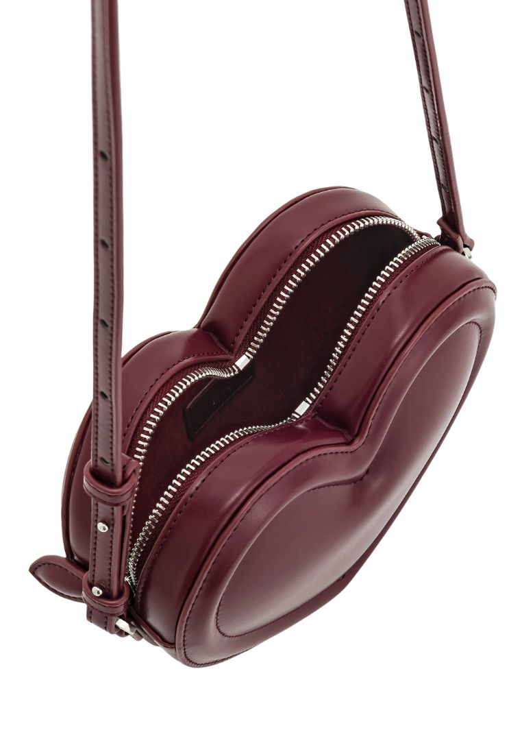 Arlene Heart Shaped Bag - Claret