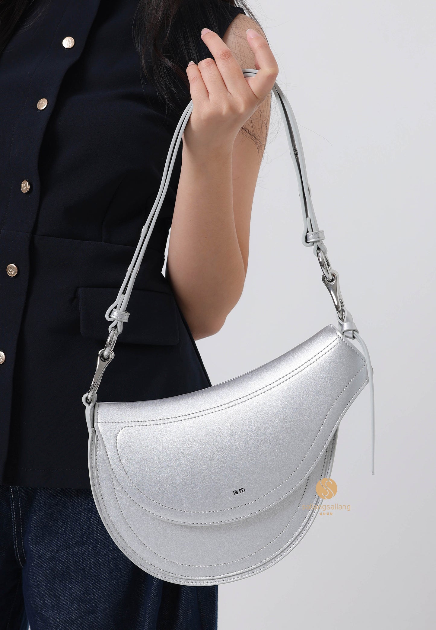 Ashlie Crossbody Bag - Silver