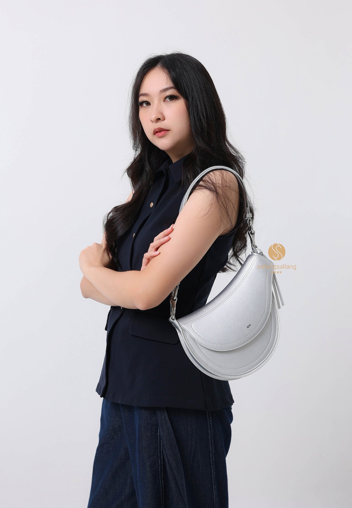 Ashlie Crossbody Bag - Silver