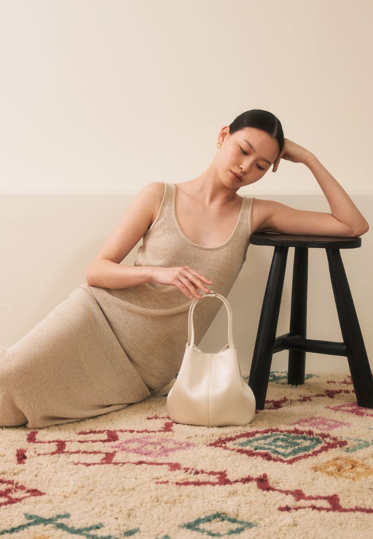 BON BALLON BAG silk ivory