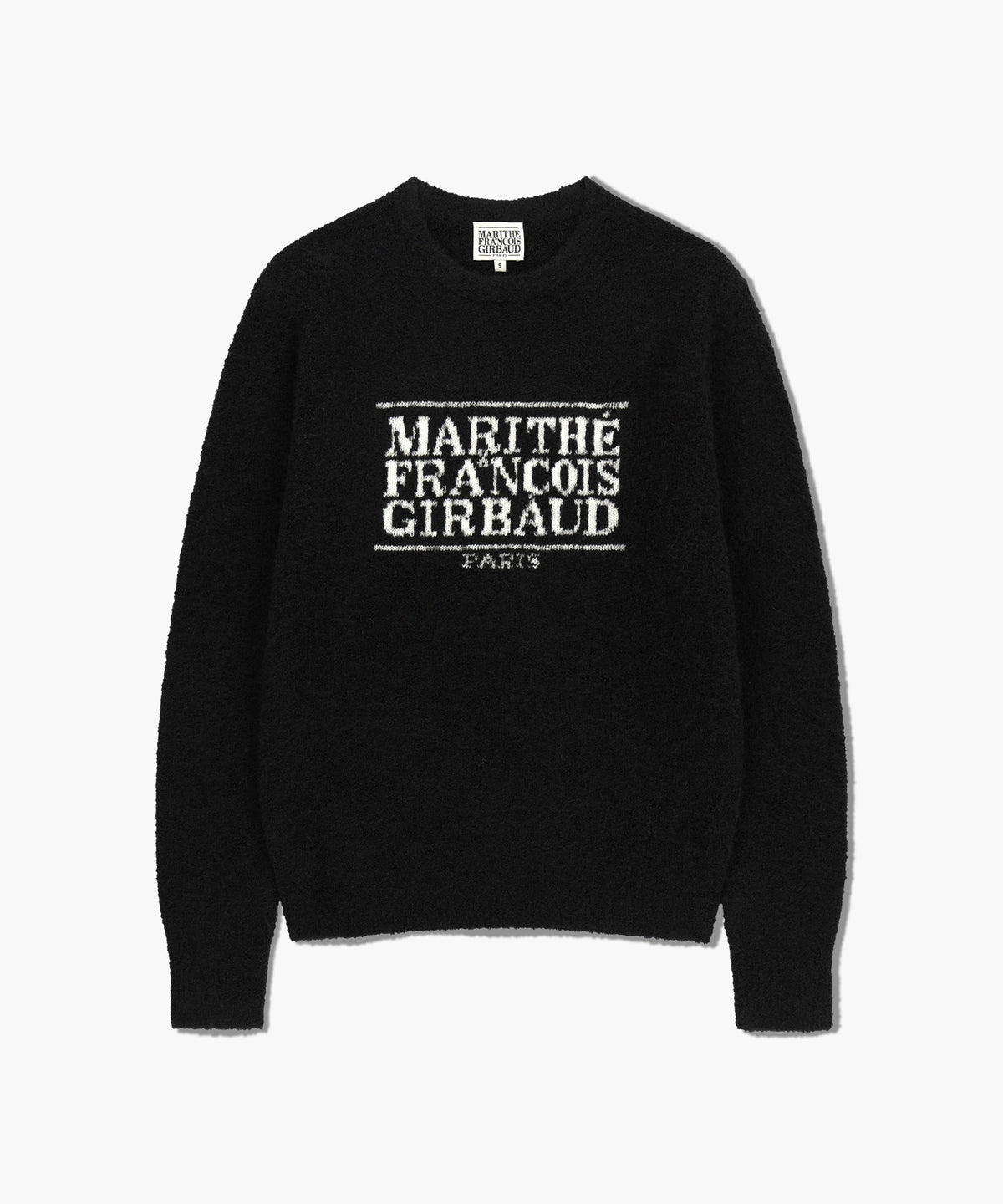 BOUCLE CLASSIC LOGO KNIT PULLOVER black