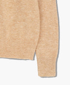 BOUCLE CLASSIC LOGO KNIT PULLOVER ecru