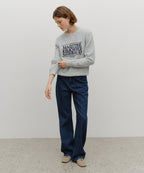 BOUCLE CLASSIC LOGO KNIT PULLOVER light gray