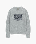 BOUCLE CLASSIC LOGO KNIT PULLOVER light gray