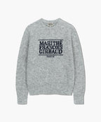 BOUCLE CLASSIC LOGO KNIT PULLOVER light gray