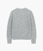 BOUCLE CLASSIC LOGO KNIT PULLOVER light gray
