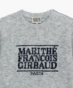 BOUCLE CLASSIC LOGO KNIT PULLOVER light gray