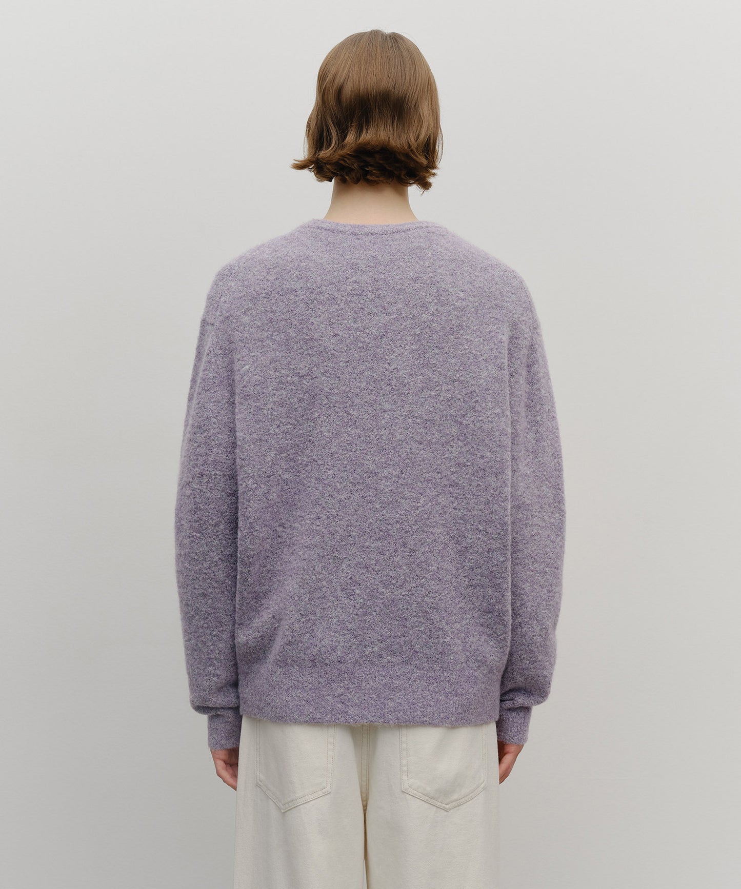 BOUCLE CLASSIC LOGO KNIT PULLOVER light purple