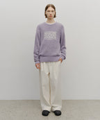 BOUCLE CLASSIC LOGO KNIT PULLOVER light purple
