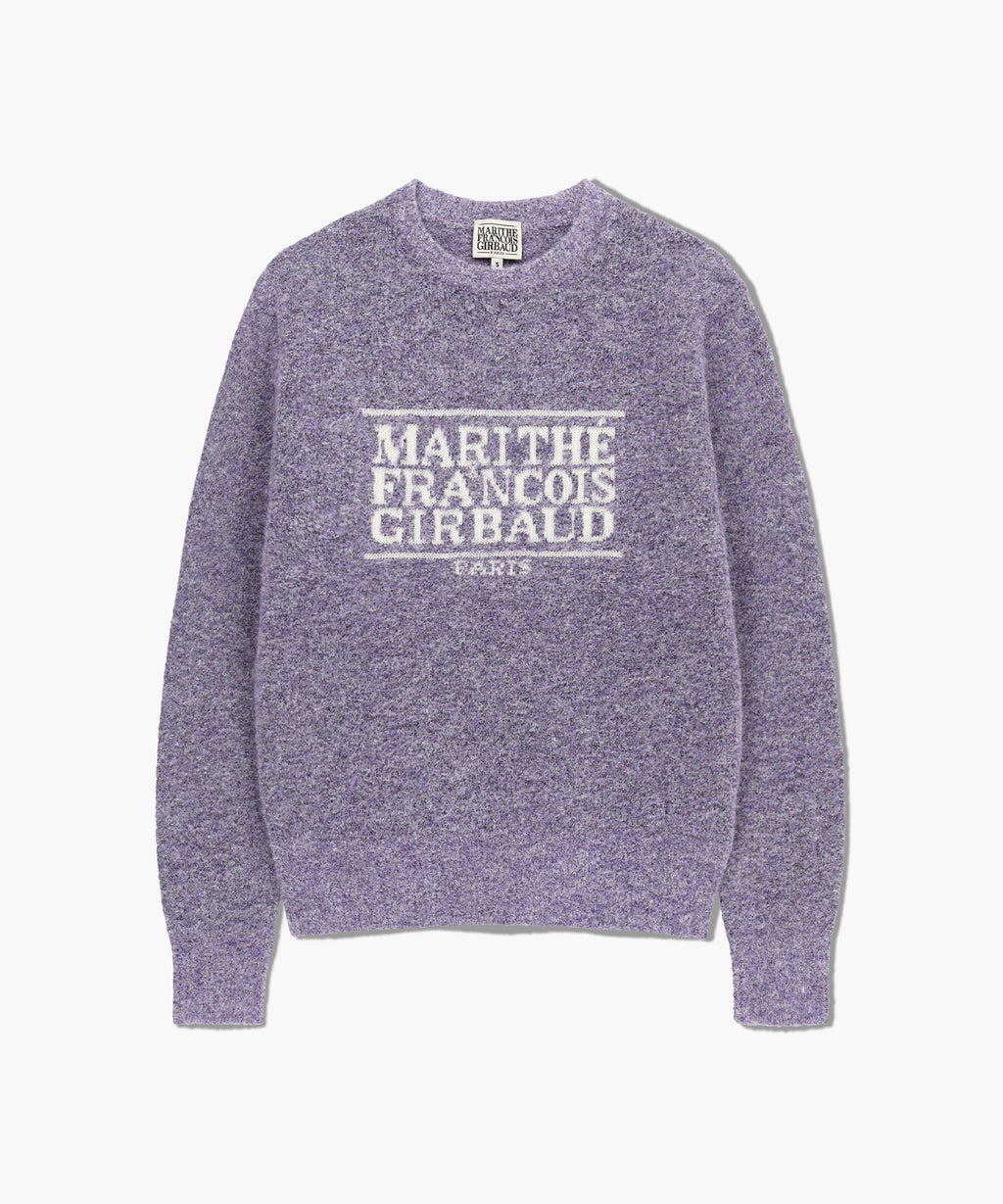 BOUCLE CLASSIC LOGO KNIT PULLOVER light purple