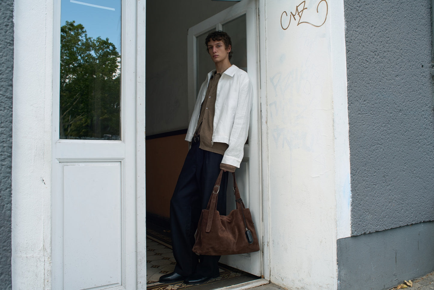 BRISE GRAND BAG suede brown