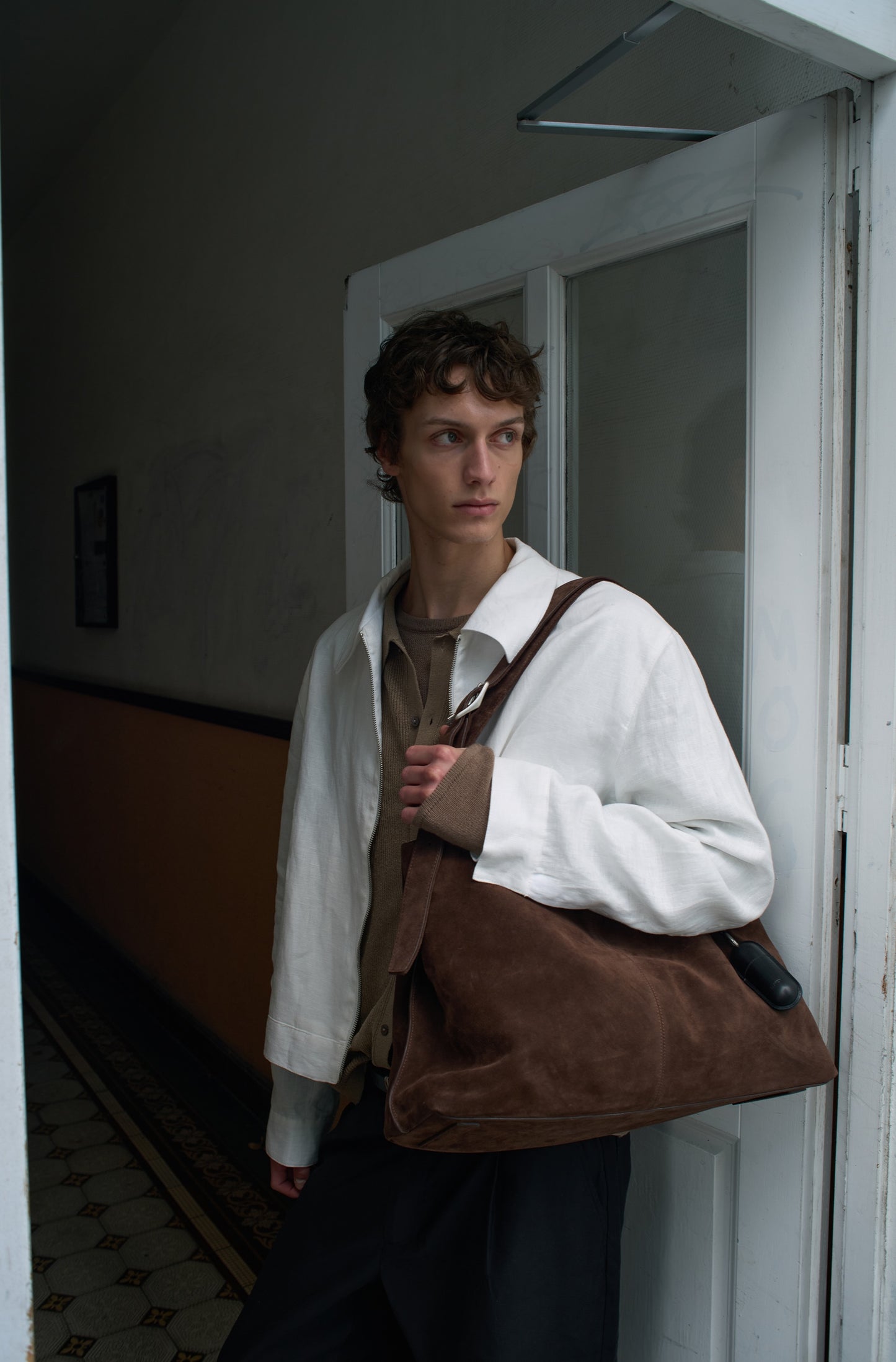 BRISE GRAND BAG suede brown