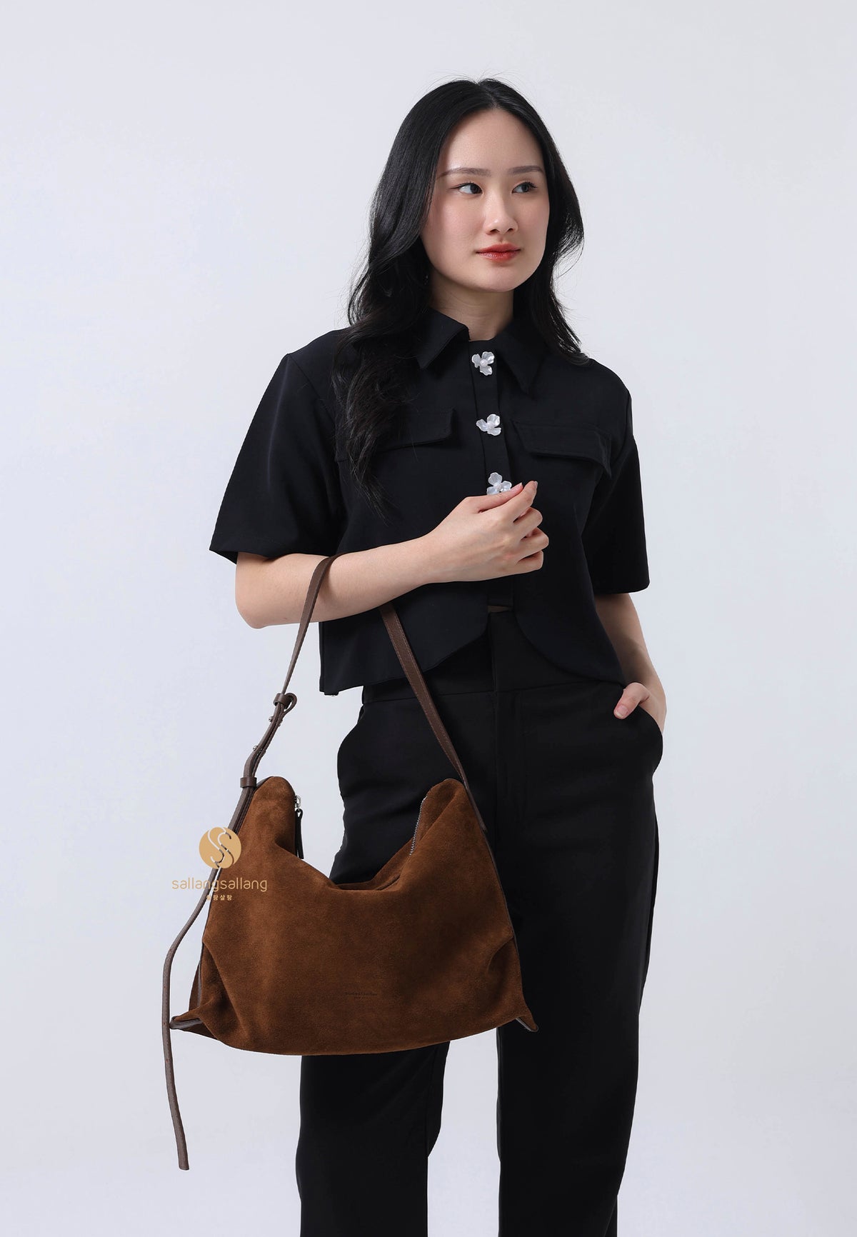 Day Shoulder Suede Brown