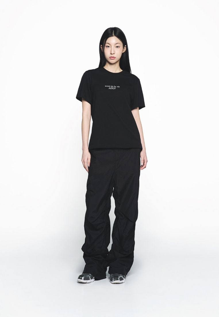 Basic Logo Woman Short Sleeve T-Shirt Black