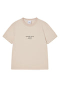 Basic Logo Woman Short Sleeve T-Shirt Dark Beige