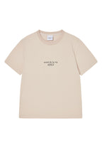 Basic Logo Woman Short Sleeve T-Shirt Dark Beige