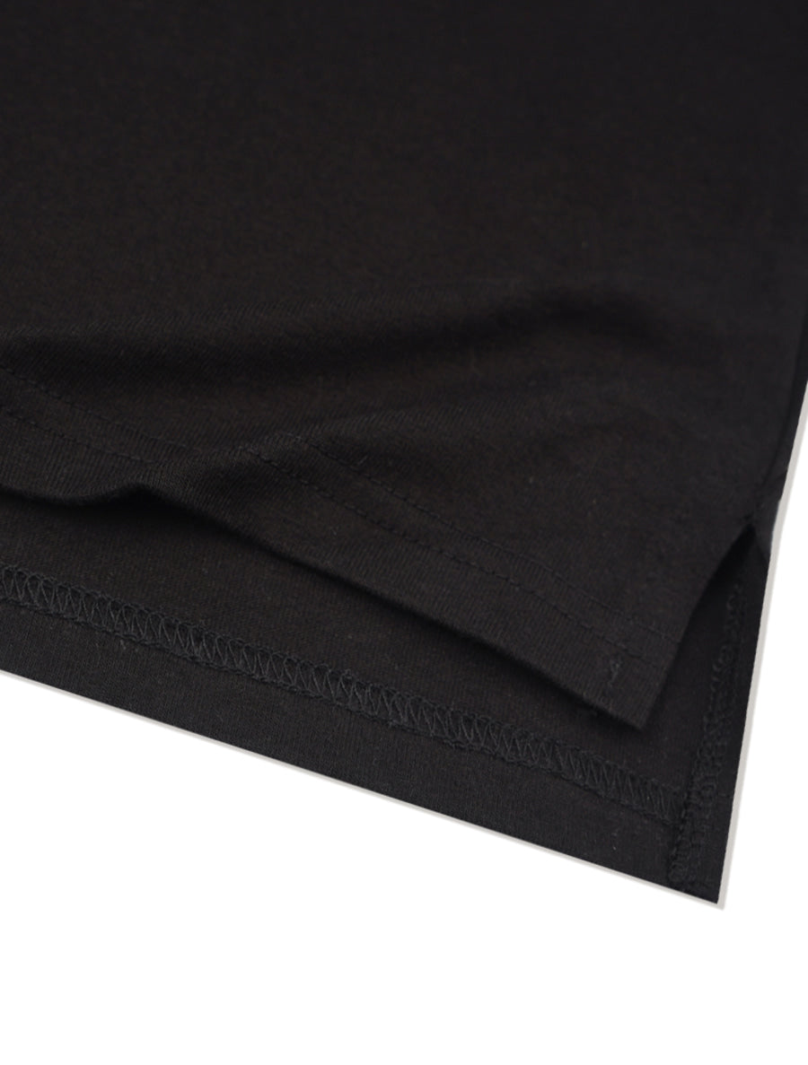 Bear Friends Relax Crop T-Shirt Black Pink