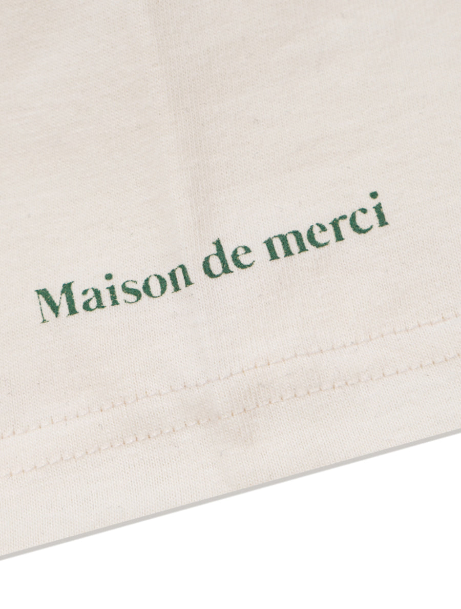 Bear Friends Relax Crop T-Shirt Cream Green