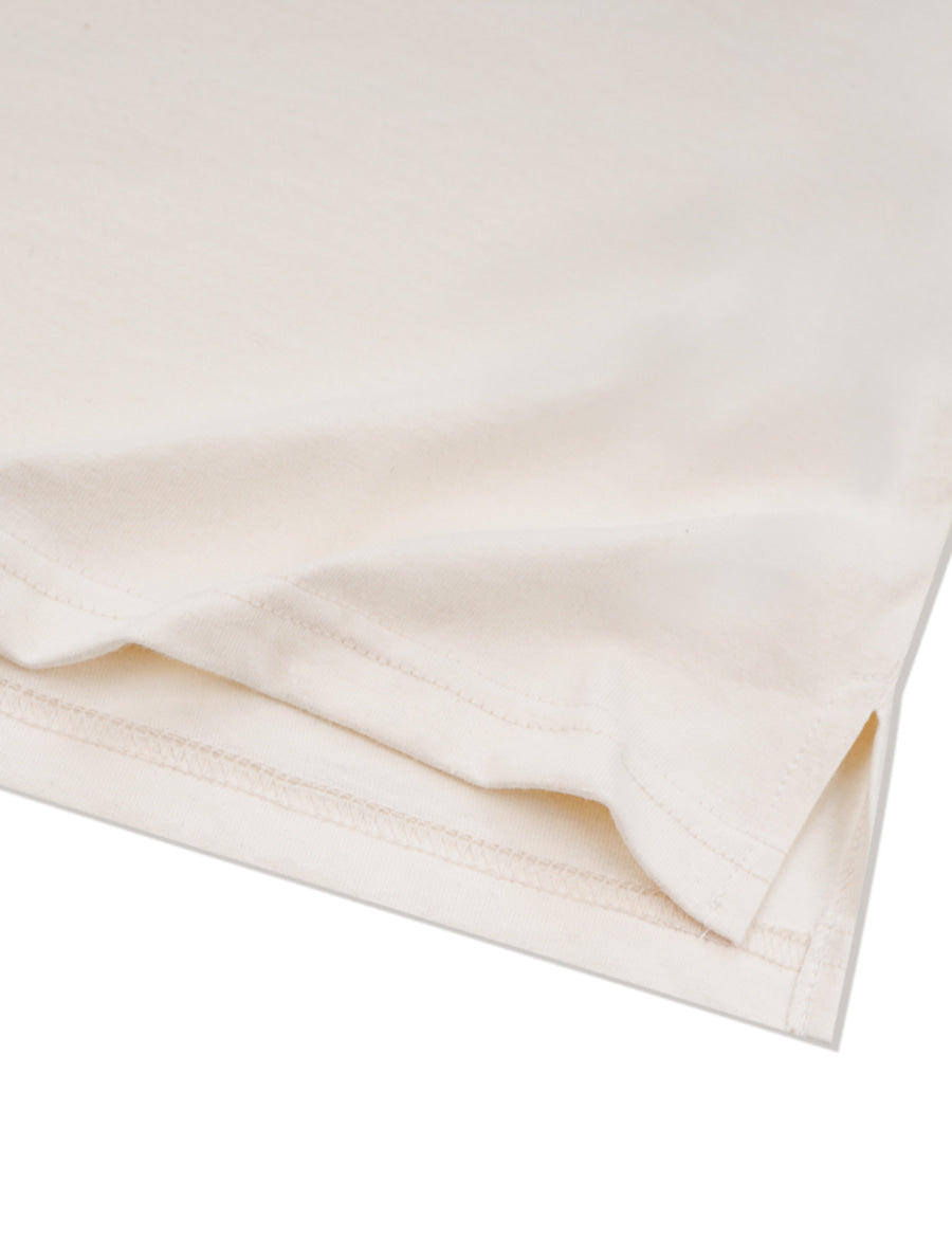 Bear Friends Relax Crop T-Shirt Cream Pink