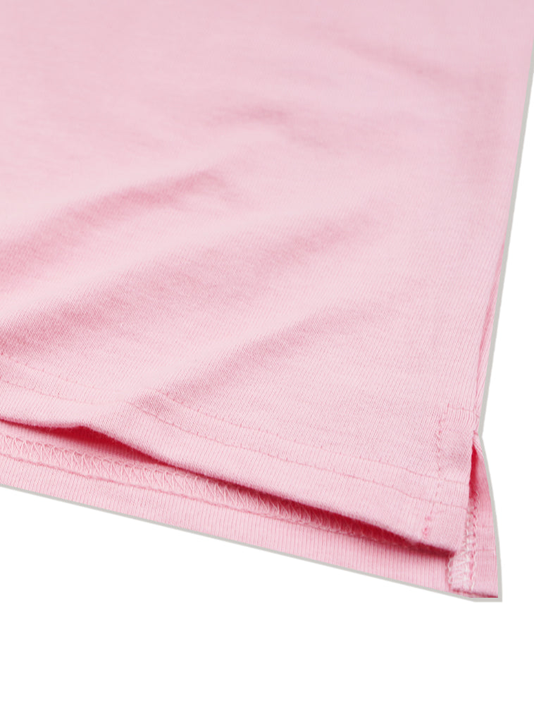 Bear Friends Relax Crop T-Shirt Pink