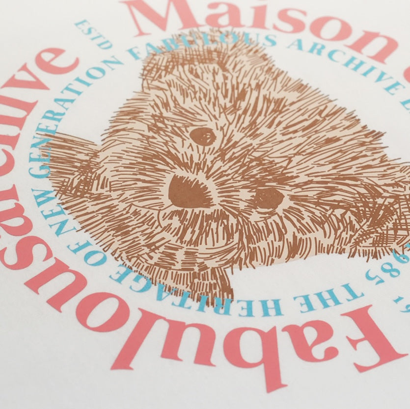 Bear Friends Relax Crop T-Shirt White Pink