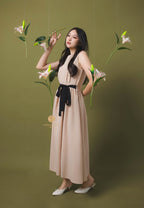 [MADE] Long Strap Dress Beige