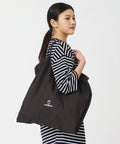 Big Shirring Tote Bag Black