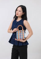 Blake Plaid Mini Shopper Tory Navy Multi