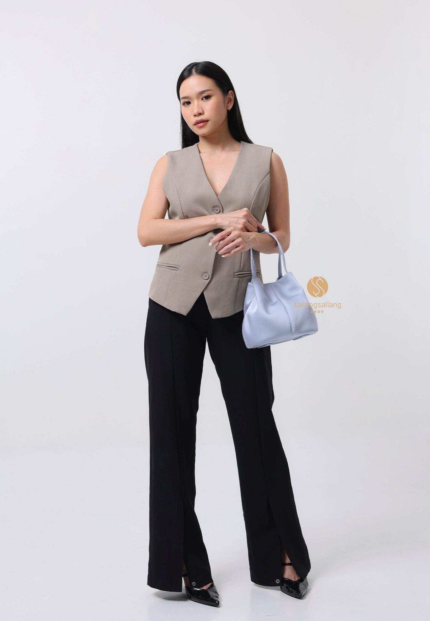 BON BALLON BAG silk blue